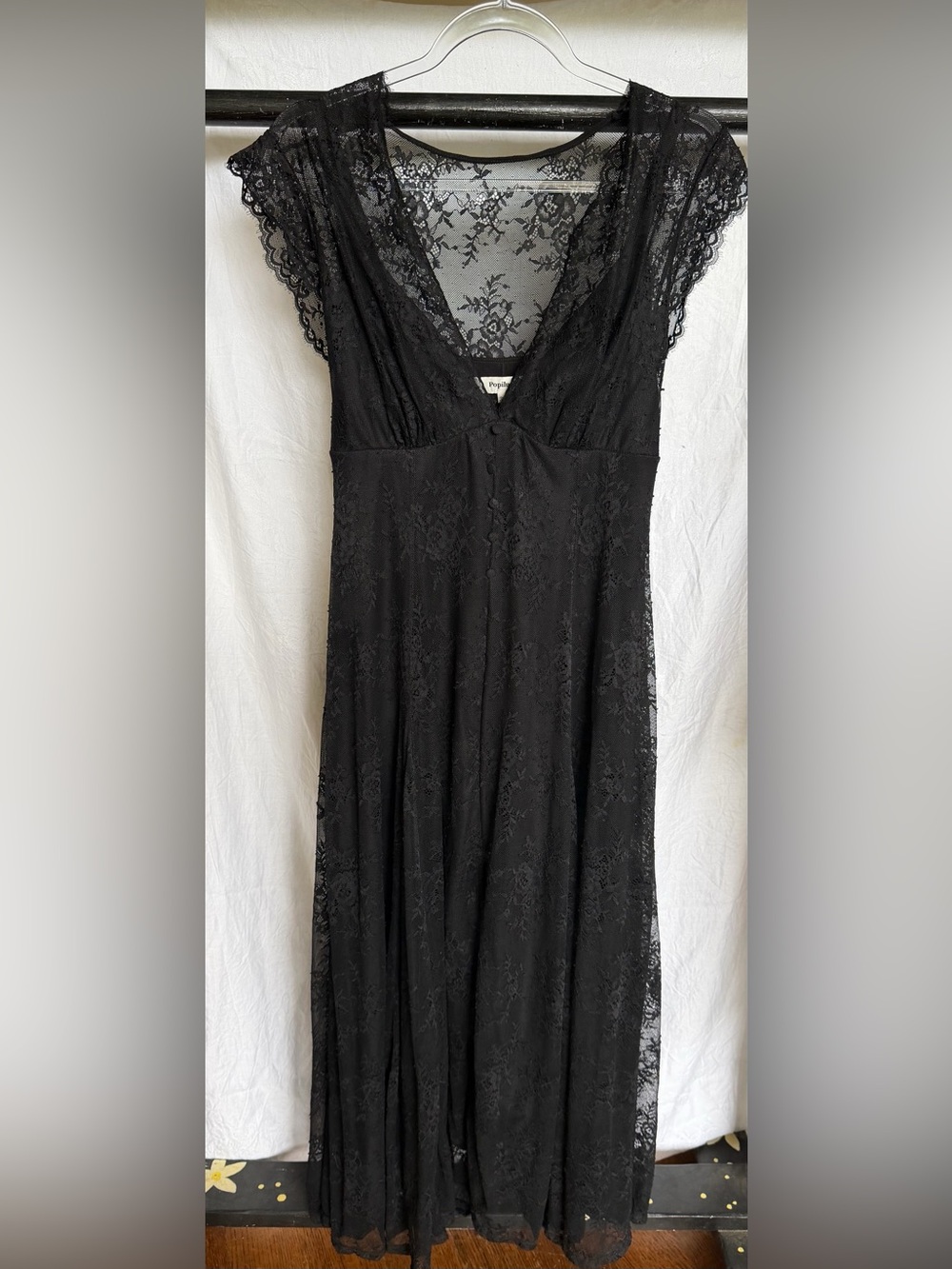 Black Lace Maxi Dress With Built In Shapewear Popilush